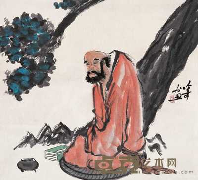 宋吟可 达摩图 镜心 52.2×57.8cm